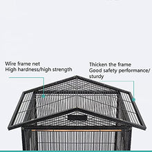 QTBH Flight Cage Large Roof Parrot Cage Black Phoenix Myna Breeding Cage Bird Cage Large Size for Flock of Birds, Canary Parakeets Bird Cage (Color : Black)