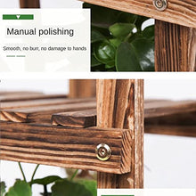 MIIKHI Vintage Wood Plant Stand Balcony Flower Pot Ladder Shelf Outdoor Garden Stand Planter Indoor Plants Pots Home Storage Rack (D Talla ?nica)