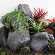 BSNRSNMFA Landscape Artificial Stone, Non-Hollow Artificial Fake Rocks, PU Garden Fake Stones, Decorative Stone Fake Stone for Outdoor(47.2 * 9.8 * 9.8in)