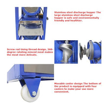 BREVELTION 220V Electric Meat Grinder 3KW 400-500KG/H Blue