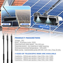 SDdPulse 7.5m Telescopic Water Fed Pole - 60cm Automatic Roller Brush Window Cleaning Kit, 10m Extension Hose, Dry/Wet Cleaning Support, Ideal for Solar Panel Maintenanc,5.5m/18ft-version