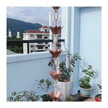 Rain Chains Japanese Temple Rain Chains for Downspouts Brass Rain Chain Roof Rain Gutters Vintage Copper Gutter Drainage Chain Functional and Decorative for Gutter Downspouts (Color : 2) (Purple)