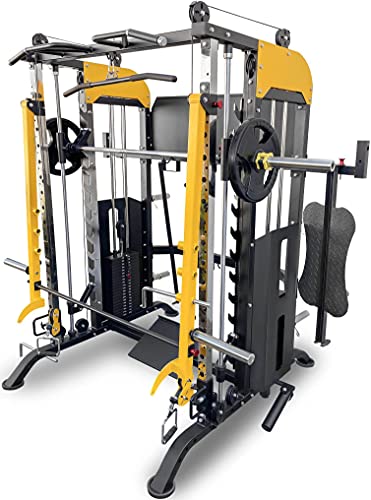 French Fitness FSR90 Functional Trainer Smith & Squat Rack Machine (New)