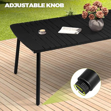 Outdoor Dining Table for 10 People, 93" Patio Rectangle Table