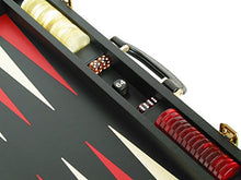 Zaza & Sacci Leather Backgammon Set 20" Black Case