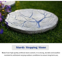 Innovz Round Patio Lawn Stepping Stone 3pcs 6pcs, Chinese Style Garden Yard Stepping Decorative Stones, Tree Trunk Pattern Paving Stones, Outdoor Ornament (Color : 6-Pack)
