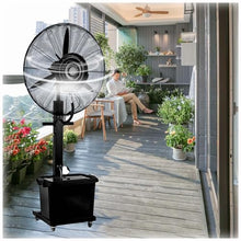 Industrial Misting Fan (26 In/30 In) Commercial Pedestal Fan - 3 Cooling Speeds Moving Outdoor Fan - 120 Degree Oscillation - Portable Mist Fan For Warehouse,Workshop, Factory And Basement(26 inch)