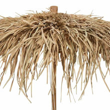Foknhdi Bamboo Garden Parasol 106.3 Inch Patio Umbrella with Banana Leaf Roof, Tropical Shade for Yard Terrace Deck and Bar, Foldable Design with 1.77 Inch Pole
