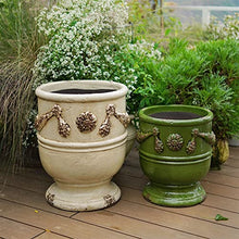 Flower Pot Round Concrete Planter, Plant Pot with Drainage Hole, Decorative Planters Large Cement Planter Containers for Indoor Plants and Outdoor House Plants, Succulents, Flowers (Color : White, S