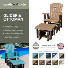 American Furniture Classics Chair and Gliding Glider Ottoman Combo Weatherwood and Tudor Brown