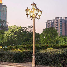 Outdoor Lamp Post Light,5-Heads European Victorian Traditional Victorian Outdoor Street Light Victorian Retro Landscape Post Lamp Villa Cour(H2.5cm)