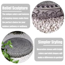 SRJUSV Garden Stepping Stone Round Stone Garden Stepping Decor Decorative Heavy Duty Outdoor Stepping Stone
