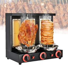 LwiftGal Gas Kebab Machine,360 ° Rotating Rotisserie Oven,Barbecue Cookware Machine,Vertical Doner Kebab Grill Machine,Barbecue Cookware Machine for Restaurant,Black-L