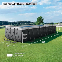 INTEX 26357MZ 20ft x 10ft x 52in Ultra XTR Deluxe Rectangular Above Ground Swimming Pool Set, Includes 1500 GPH Sand Filter Pump, SuperTough Puncture Resistant, Rust Resistant, Easy to Assemble