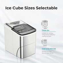 TEDILUVI Countertop Self-Cleaning Function Portable Electric Machine 9 Pebble Ice Ready in 6 Mins