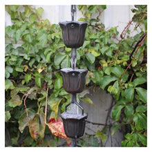 GVBNOTT Rain Chain, Rain Chains for Downspouts Japanese Style Water Guide Eaves Falling Gutter Functional and Decorative Replacement for for Exterior Gutters，O