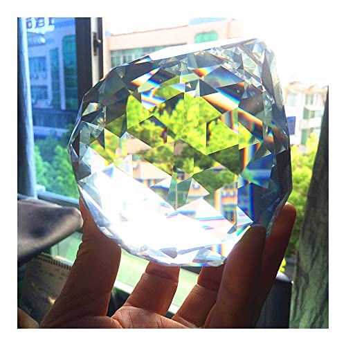 Garden Suncatchers 8pcs/lot 100mm Chandelier ball Transparent Crystal Glass Faceted Ball for Chandelier Crystal, Crystal Suncatcher Prisms For Wedding Decoration, fengshui ball, home decoration Handma