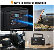 Portable Power Station 650W (1200W Peak), 576Wh Solar Generator