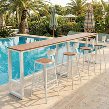 Outdoor Bar Table Weather Resistant Extra Long Patio Bar 47.2"-102.4"