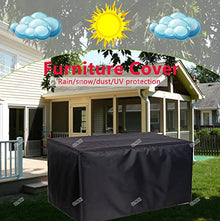 QIAOH Outdoor Furniture Covers Waterproof Rectangle 27.2x27.2x48in, Garden Furniture Covers Garden Furniture Cover Patio Set Cover Waterproof 420d Oxford Fabric Rectangular,Outdoor Table Cover
