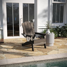 Taylor & Logan Nellis Adirondack Chair with Cup Holder, Weather Resistant HDPE Adirondack Chair in Brown, Set of 4