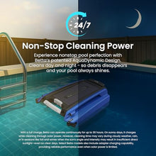 Betta SE Solar-Powered Robotic Automatic Pool Skimmer Cleaner with Carrying and Storage Bag, 24/7 Continuous Cleaning Power, Pool Skimmer Anti-Stuck Foam Noodle, and Twin SCT Motors (Blue)