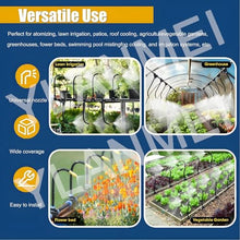 YLANMEI Irrigation System Kit, 360° Adjustable Garden Automatic Irrigation System, Fogging Irrigation Kit, Sprinkler System for Outdoor Plants, for Garden, Yard, Lawn, Greenhouse,50m/164ft+Timer
