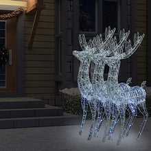 BUKSCYJS Acrylic Christmas Reindeers,Garden Decoration,Outdoor Dress Up for Outdoor Yard Lawn Garden Party,Christmas,Party,Valentine's Day 250 Led 3 Pcs 70.9" Cold White