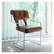 OUTIFUOSSR Modern Dining Chairs Leather Luxury Chair Living Room Office Conference Armchair Soft Stool Interior Home Furniture(Black)