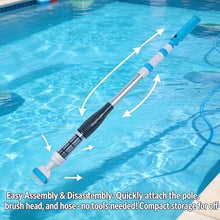 zcjysqav Cordless Handheld Pool Vacuum Telescopic Pole, Rechargeable for Above/In-Ground Pools & Spa