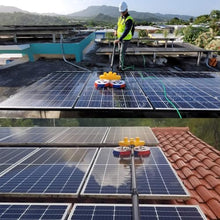Solar Panel Cleaning Brush and Pole, 3.5MSolar photovoltaic Panel Cleaning, Double Head Solar Cleaning Brush, with Lithium Battery and Power Converter