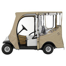 Classic Accessories Fairway Golf Cart FadeSafe Enclosure For Club Car, Short Roof Khaki