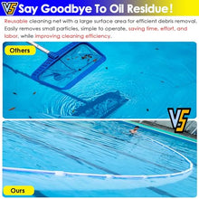 Replacement Pool Skimmer Net - Leaf Rake Netting for Outdoor Pools, Large Area Pool Cleaning Net with Fine Mesh Net Catcher 27.5" Deep, Oil and Grease Remover, Hair and Debris Removal(Width 10m)
