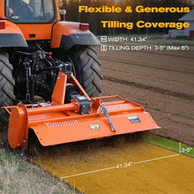 3 Point Rotary Tiller Attachment, Fits Cat 1 Tractors