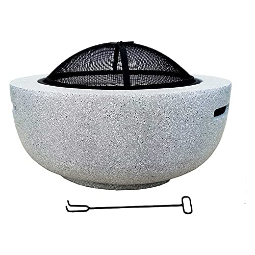 Fire Pit Outdoor Charcoal Round Fire Pit - Outdoor Garden Heaters Fireplace - Wood Burning - Barbecue Firepits for Outside Camping/Heating/Bonfire and Picnic