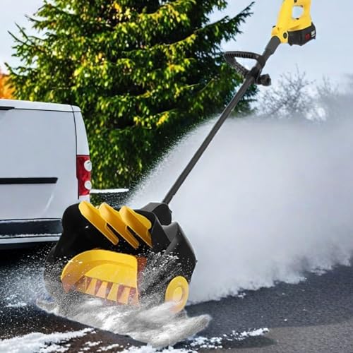 WEIMILOR Cordless Snow Shovel, Snow Blower with Battery, Cordless Snow Blower, 15cm/5.9ln Handheld Electric Snow Thrower, Ideals for Driveway, Patio, and Deck Clearing,2xbattery