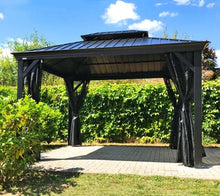 Sojag 500-7156980 Messina Hard Top Sun Shelter 10' x 12' Charcoal