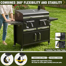 Bestfire 63" Oversized Charcoal Grill with Smoker, Large Outdoor BBQ