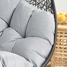 Swing Lounge Chair, Black Grey Gray, Modern, Outdoor Patio Balcony Cafe Bistro Garden