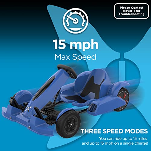Hover-1 Formula Electric Go Kart 15MPH 15 Mile Range Blue