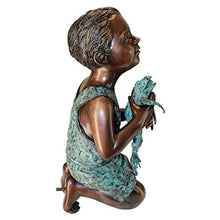 Design Toscano Friend Boy with Frog Garden Statue Two Tone Bronze & Verdigris