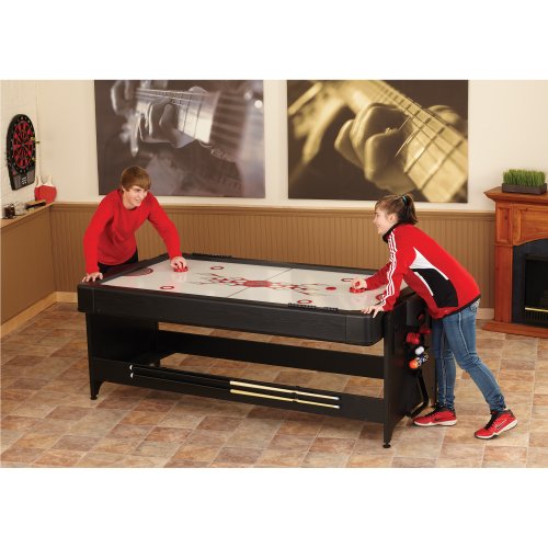 Fat Cat Original 3-in-1 Pockey Multi-Game Table - Air Hockey, Billiards, Table Tennis Green
