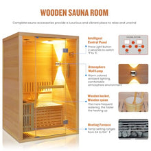 OUTEXER Traditional Steam Sauna 240V 3KW Home Spa Room for 2-3 Person