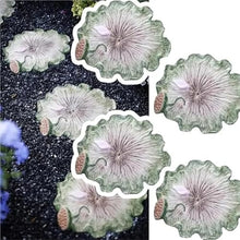 SRJUSV Garden Stepping Stone 5 Pcs Lotus Leaf Garden Path Stones Outdoor Decorative 3D Stepping Stone Patio Yard Ornaments