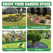 10M L Shaped Lawn Edging Heavy Duty Landscape Border for Grass Gravel Separation Pavement Edge Restraint Garden Barrier(Green-10CMx10m)