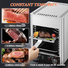YXCUSAM Steak Broiler,1450℉ Commercial Steak Grill,Portable Steak Broiler,Cooking for Beef Chicken Vegetables (110v)