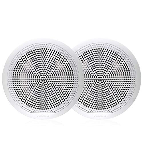 Fusion Entertainment Marine Receiver with 2 Pairs of EL-F651W 6.5" Coax Speakers White