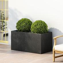 roomfitters Outdoor Large Square MGO Planter for Modern Spaces, Durable 35'' Length Design, Black