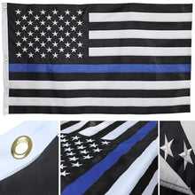20FT X 30FT Embroidered USA Police Thin Blue Line 600D Nylon Flag Heavy Duty