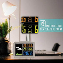 TMMLIJIPL Wall Clock, Digital Alarm Clock Weather Forecast Station Home Room Indoor Outdoor Temperature and Humidity Meter with 5min Snooze Function